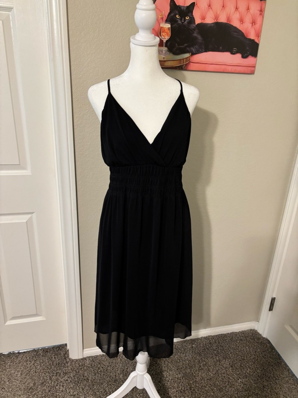 Elegant and Timeless Black Surplice Dress